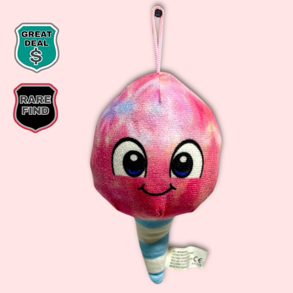 Classic Toy Co. Cotton Candy Ice Cream Stuff Animal Plush Toy Holiday Ornament.